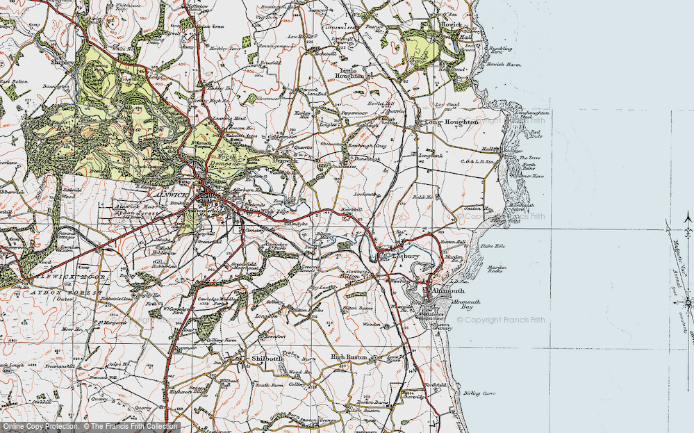 Old Map of Historic Map covering Bilton Mill in 1925