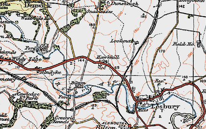 Old map of Bilton Mill in 1925