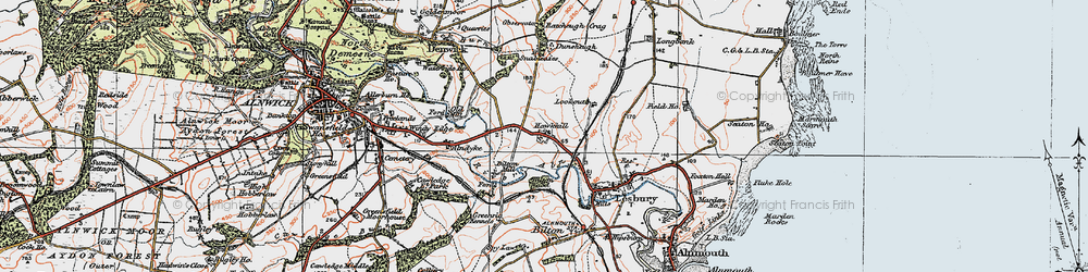 Old map of Bilton Mill in 1925