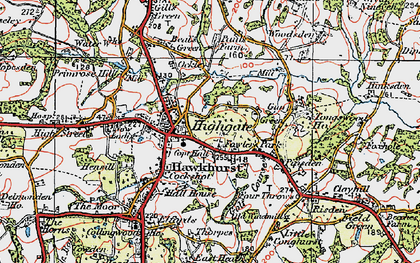 Old map of Hawkhurst in 1921