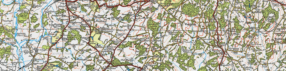 Old map of Bushbury in 1920