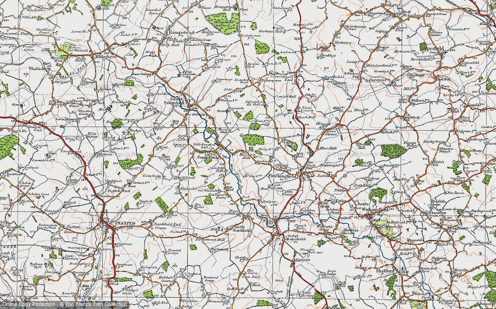 Old Map of Hawkin's Hill, 1919 in 1919