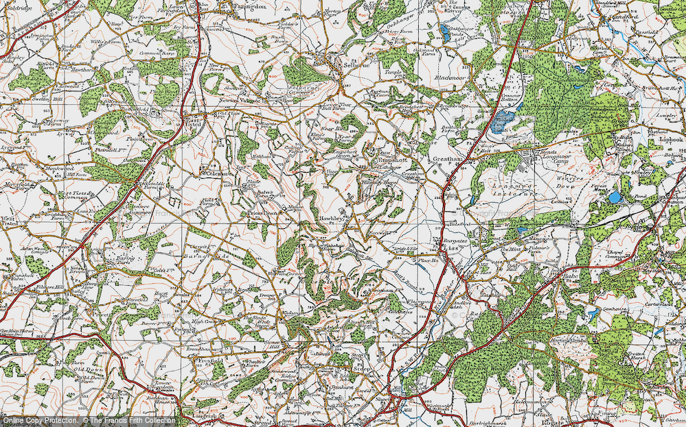 Old Map of Hawkley, 1919 in 1919