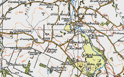 Old map of Bishop Lough in 1925