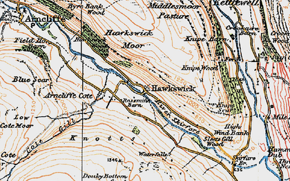 Old map of Wharfedale in 1925