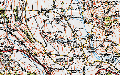 Old map of Hawley Bottom in 1919