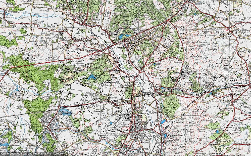 Old Map of Hawley Lane, 1919 in 1919