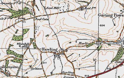 Old map of Windrush Hill in 1919