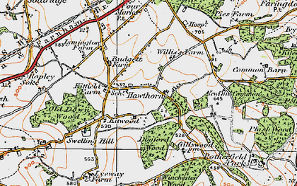 Old map of Hawthorn in 1919