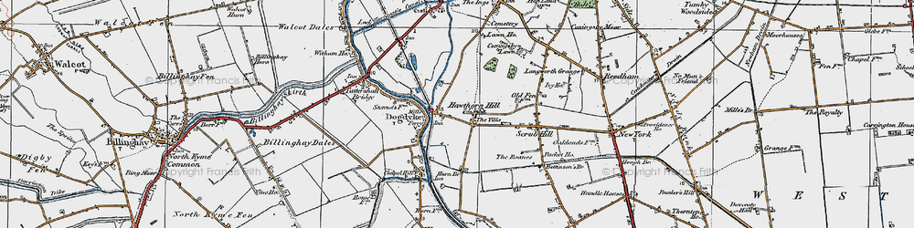 Old map of Hawthorn Hill in 1923