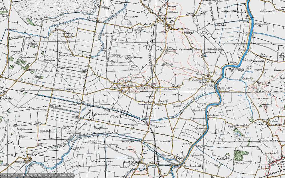 Old Map of Haxey, 1923 in 1923