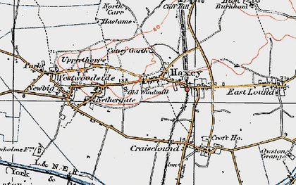 Old map of Haxey in 1923