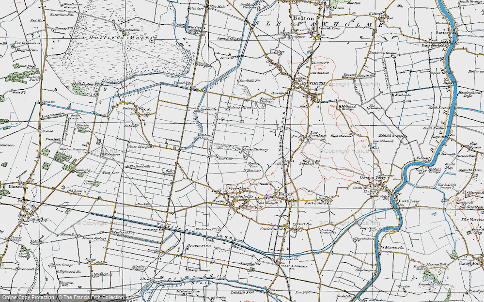 Old Map of Haxey Carr, 1923 in 1923
