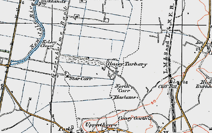 Old map of Haxey Carr in 1923