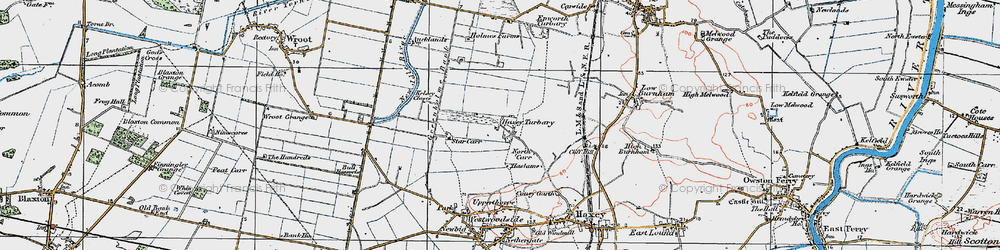Old map of Haxey Carr in 1923