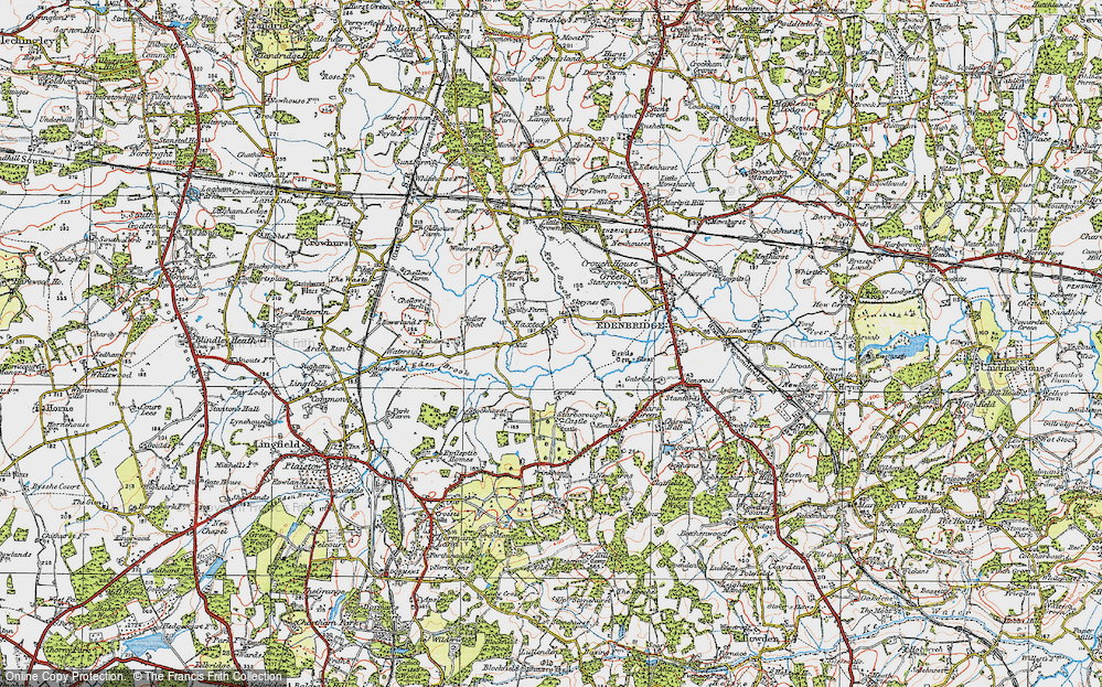 Old Map of Haxted, 1920 in 1920