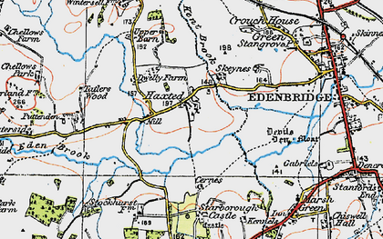 Old map of Haxted in 1920
