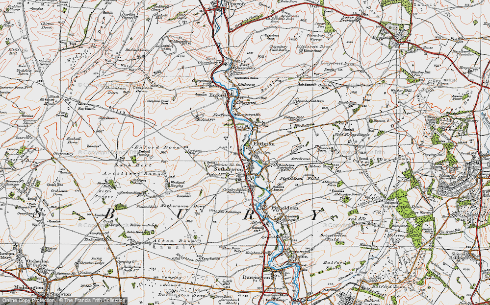 Old Map of Haxton, 1919 in 1919