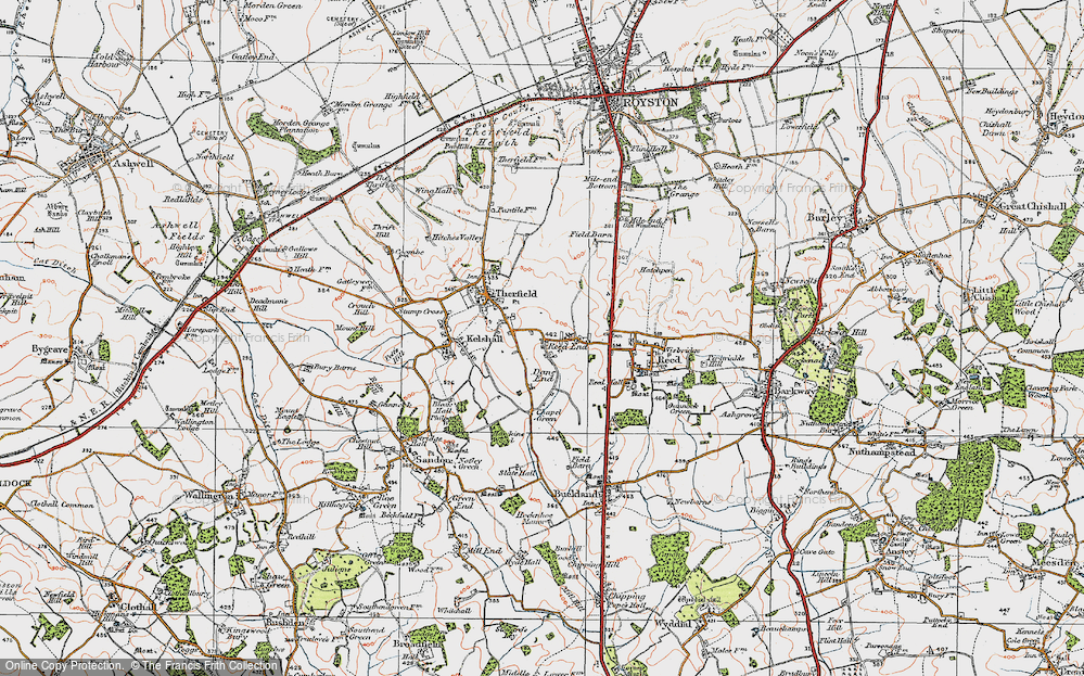 Old Map of Hay Green, 1920 in 1920