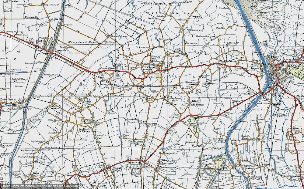 Old Map of Hay Green, 1922 in 1922