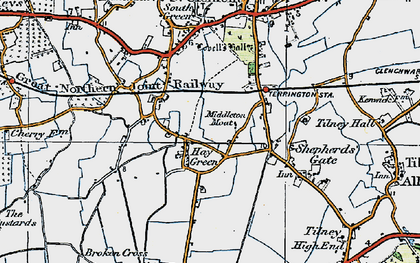 Old map of Hay Green in 1922