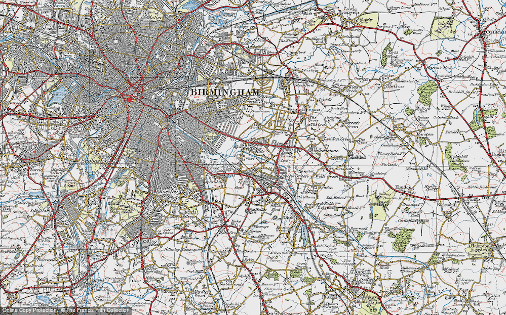 Old Map of Hay Mills, 1921 in 1921