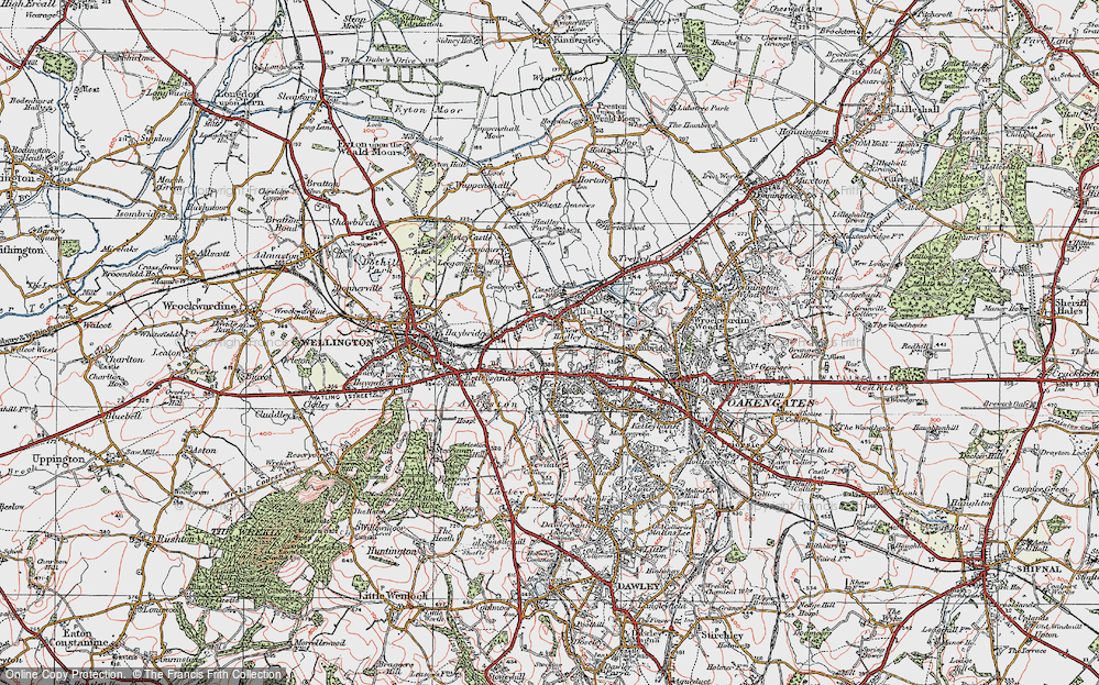 Old Map of Haybridge, 1921 in 1921