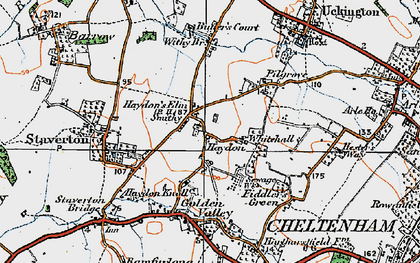 Old map of Hayden in 1919