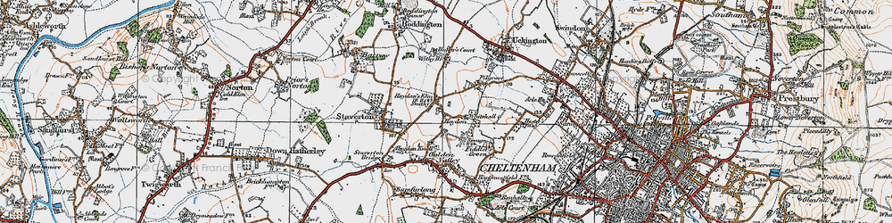 Old map of Hayden in 1919