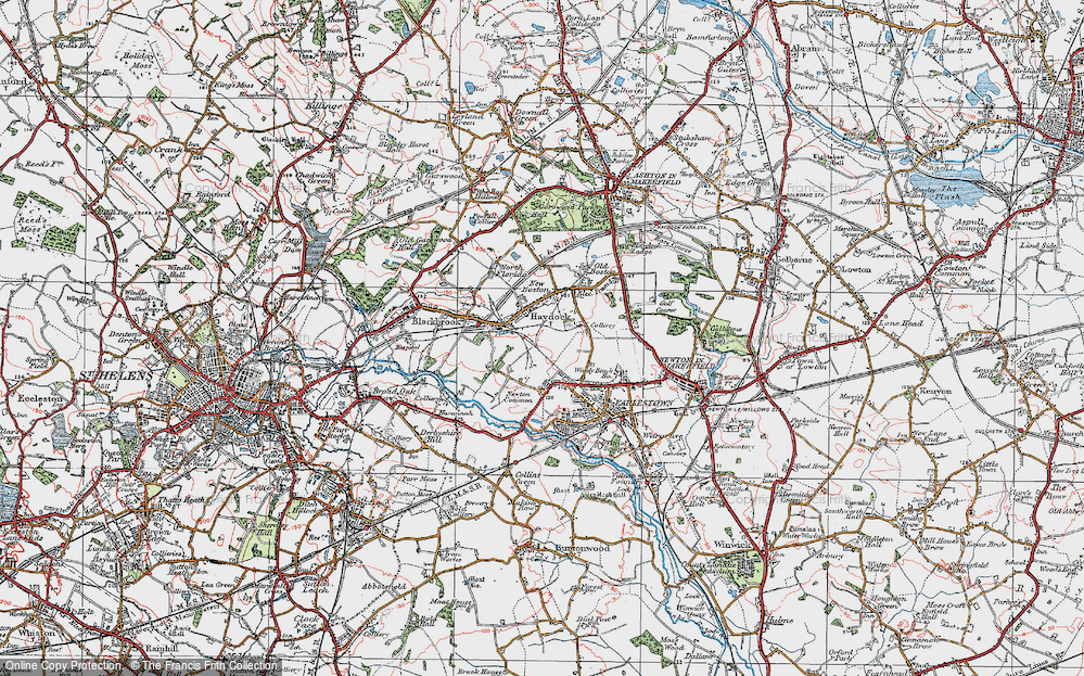 Old Map of Haydock, 1924 in 1924