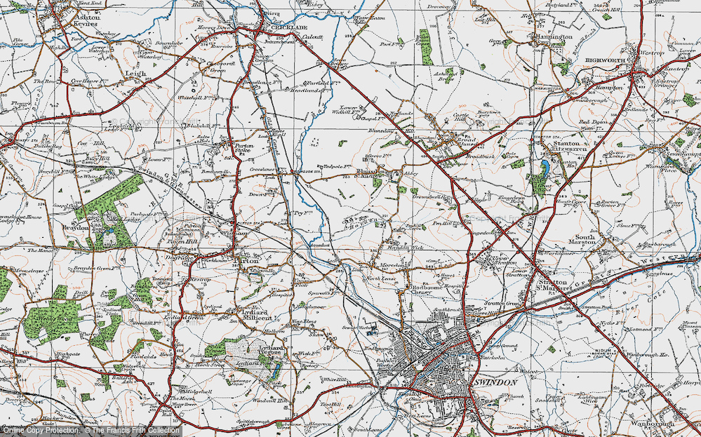 Old Map of Haydon, 1919 in 1919