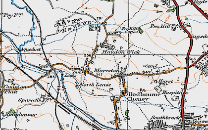 Old map of Haydon Wick in 1919
