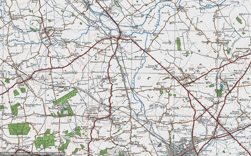Old Map of Hayes Knoll, 1919 in 1919