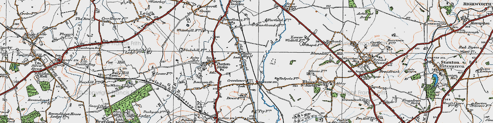 Old map of Hayes Knoll in 1919