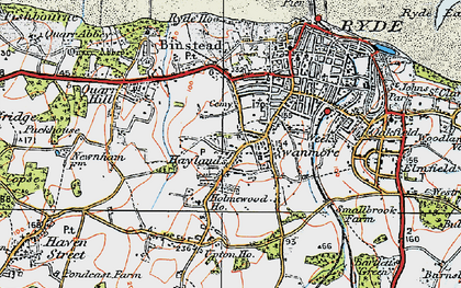 Old map of Haylands in 1919