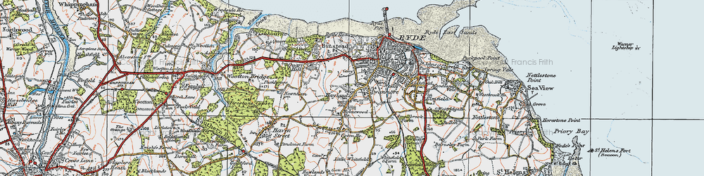 Old map of Haylands in 1919
