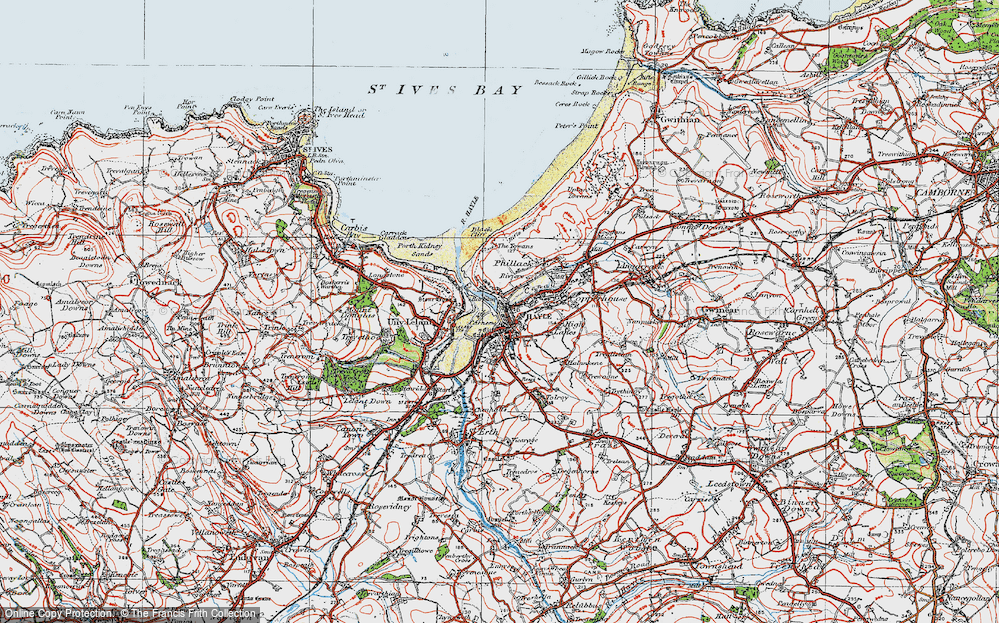 Old Map of Hayle, 1919 in 1919