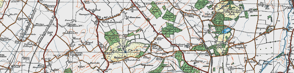 Old map of Haynes in 1919