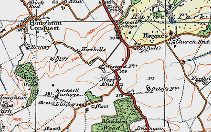 Old map of Lark Hill in 1919