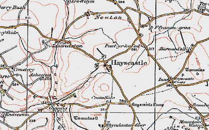 Old map of Hayscastle in 1922
