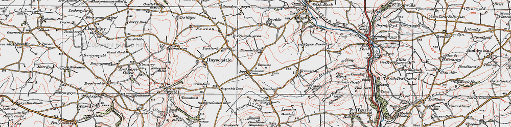 Old map of Hayscastle Cross in 1922