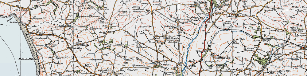 Old map of Haysford in 1922