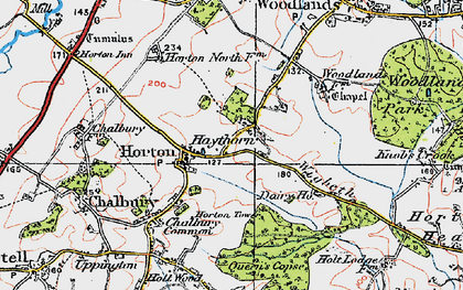 Old map of Haythorne in 1919