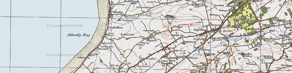 Old map of Aiglehill in 1925