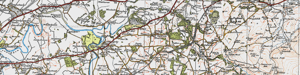 Old map of Gelt Ho in 1925