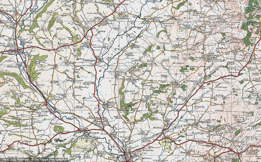 Old Map of Hayton's Bent, 1921 in 1921
