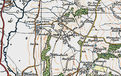 Old map of Hayton's Bent in 1921