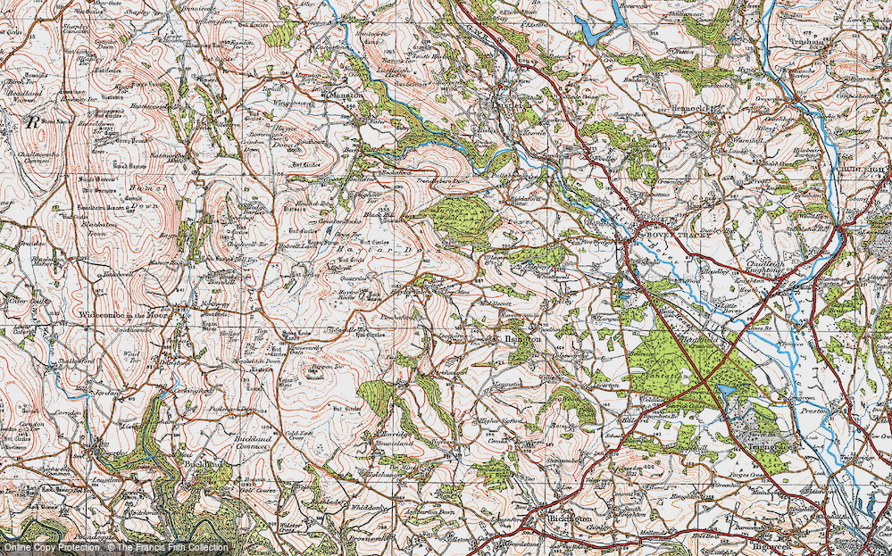 Historic Ordnance Survey Map Of Haytor Vale 1919