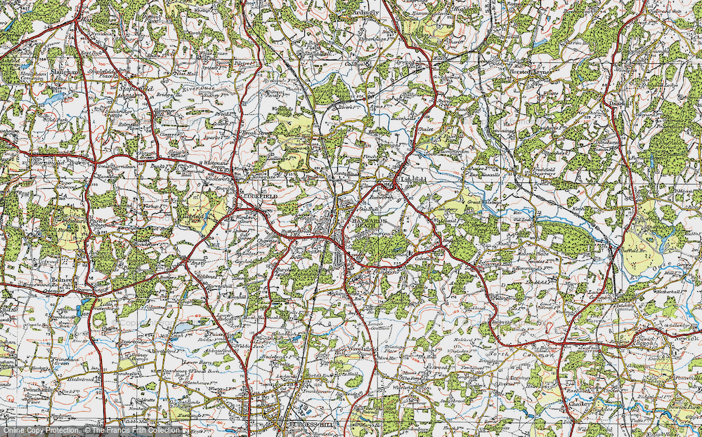 Old Map of Haywards Heath, 1920 in 1920