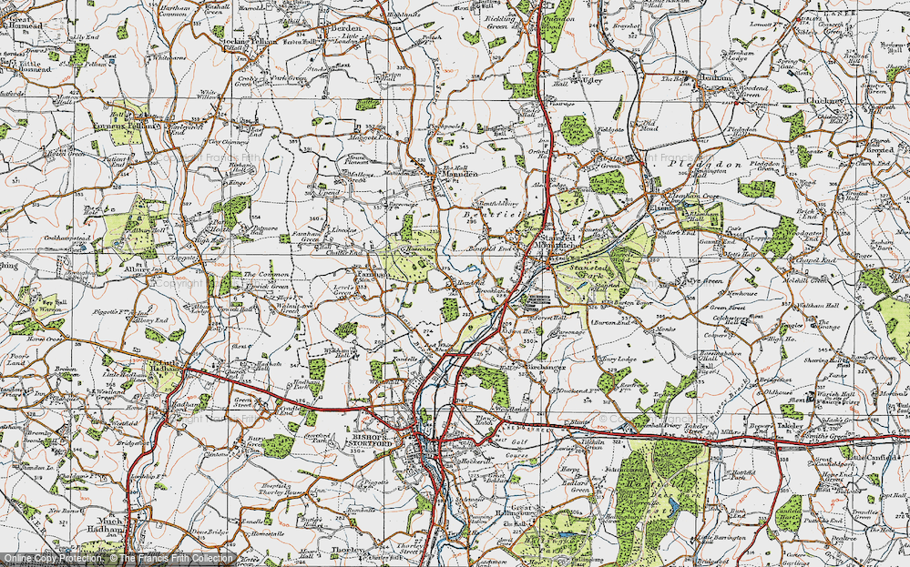 Old Map of Hazel End, 1919 in 1919